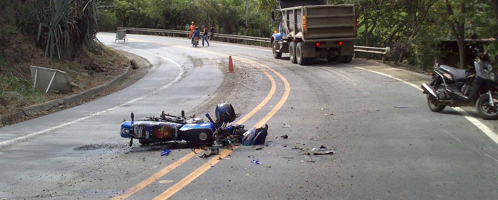 motorcycle down in road